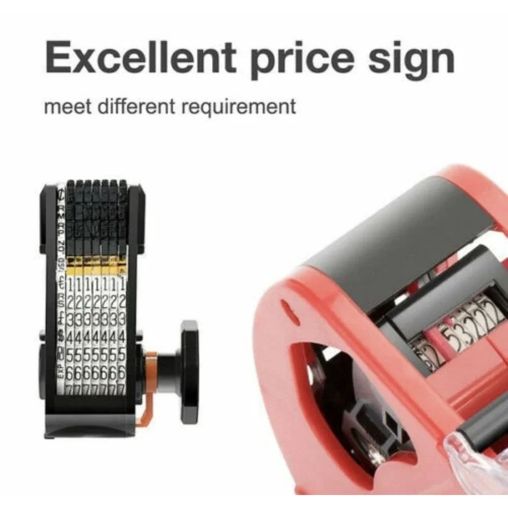 MX5500 EOS 8 Digits Price Tag Label Gun Labeller Red